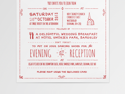 Hand Drawn Wedding Invitation custom type hand drawn invitation invite typography wedding