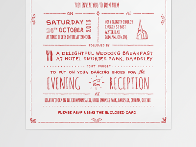 Hand Drawn Wedding Invitation