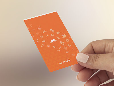 Mobileflare Business Card business business card card iconography ident mobile orange