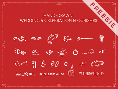Hand-Drawn Wedding & Celebration Flourishes