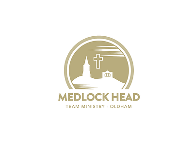 Church Ministry Logo branding church gold head ident logo medlock ministry team