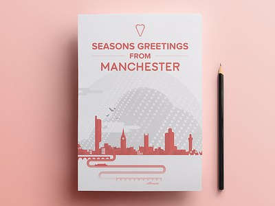 Manchester Seasons Greetings illustration manchester skyline