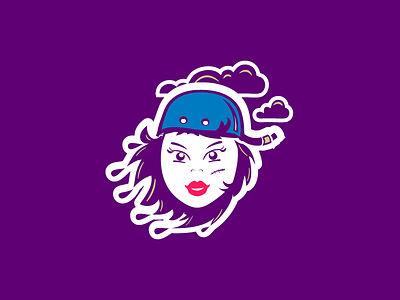 Roller Derby Logo derby design graphics ident illustration logo purple roller sports