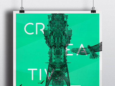 Creativity Dribbble design graphic green illustration manchester monochromatic poster