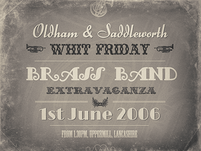 Brass Band Flyer flyer illustration texture vintage