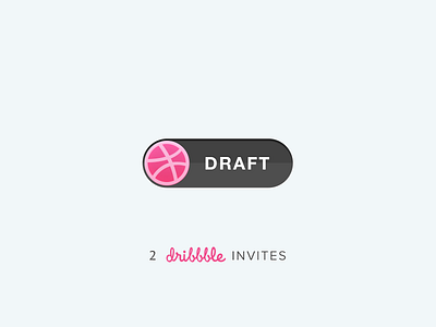 Dribbble invite draft dribbble giveaway invite logo prospect slide switch