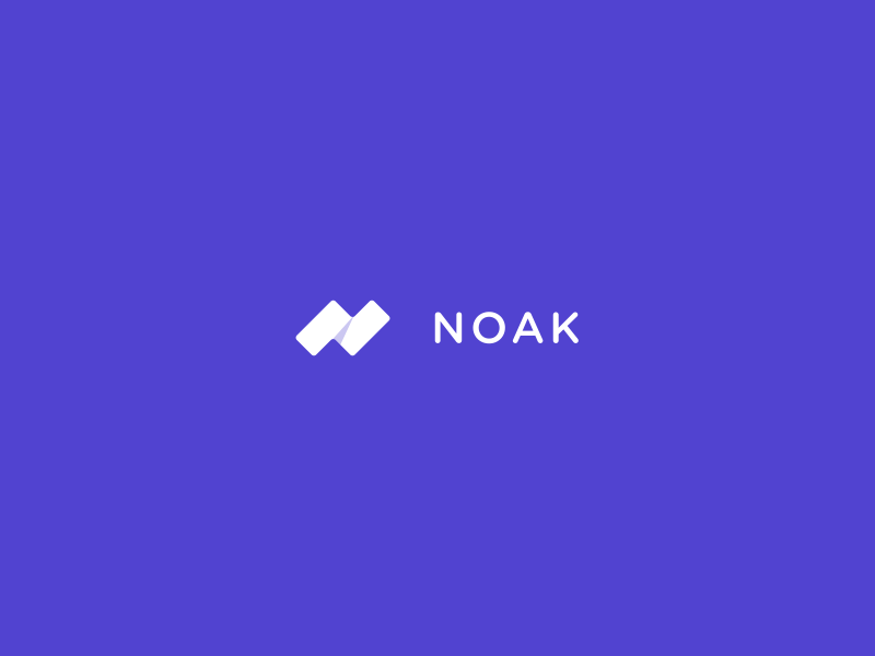 Logo brand company design logo noak purple start up