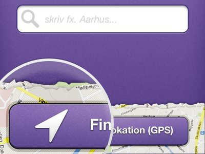 Find location close up design gps icon ios iphone location paper partylife purple rip search torn ui