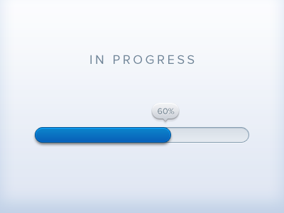 In Progress 60 bar blue design goth in progress jonas loading procent ui
