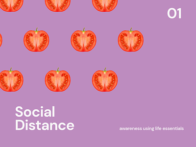 Social Distance covid19 creative design food poster