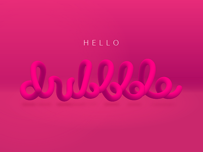 Hello Dribbble hello typo