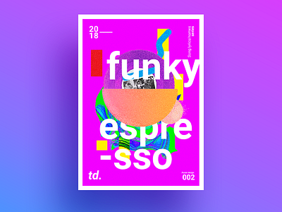 Funky Espresso - 002 art creative design lyrics poster songs.