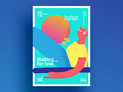 WaitingForLove - Poster Design art creative design lyrics poster songs.