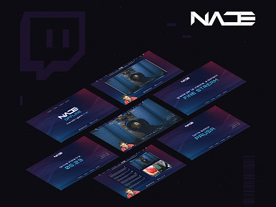 Nade Stream Graphics banner graphics logo overlay panels scenes screens stream twitch youtube