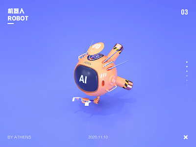 AI robot 3d ai c4d illustrations robot 科技