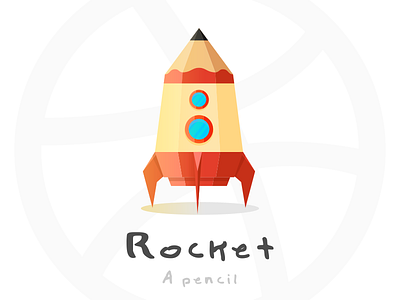 Rocket illustrations originality pencil rocket