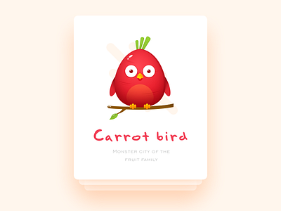 Carrot Bird bird carrot cartoon flat illustration image monster practice small