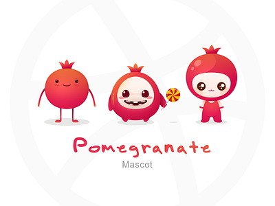 Pomegranate cartoon mascot pomegranate