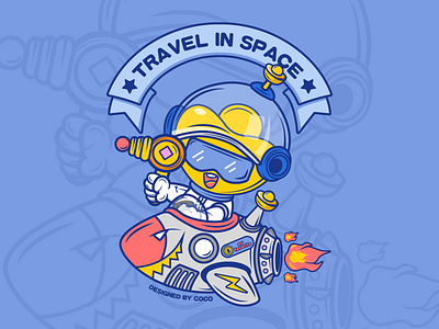 Travel in space illustration