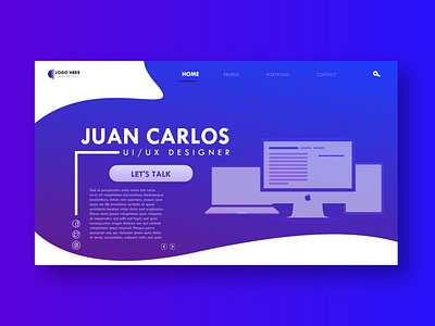 Portfolio Landing Page UI Design adobe xd app dailyui design figma landing page landing page design minimal minimalist ui ui ux ui design ux web