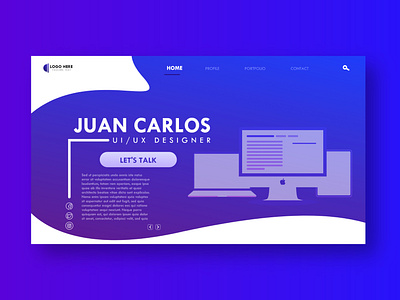 Portfolio Landing Page UI Design