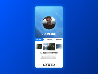 User Profile Daily UI Challenge adobe xd app dailyui design illustration landing page minimal profile ui user vector web