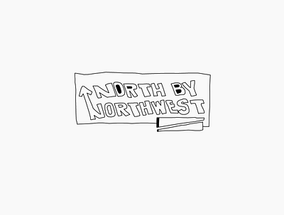 North By Northwest art black and white compose drawing illustration manual