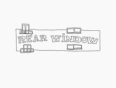 Rear Window alfred hitchcock art black and white compose drawing illustration manual womeninfilm