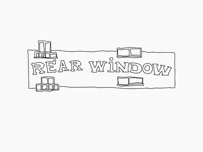 Rear Window alfred hitchcock art black and white compose drawing illustration manual womeninfilm