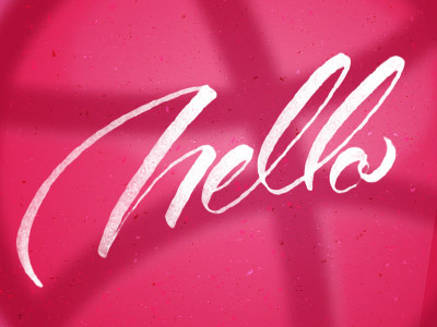 Hello Dribbble! brush lettering typography