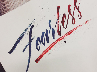 Fearless calligraphy handlettering lettering pen rulling type