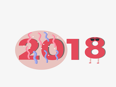 Bye Bye 2018 after effects cat flat design flatcolor illustration illustrator motion motion design