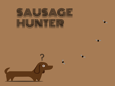 Sausage Hunter brown children cover dog fun illustration illustrator typography