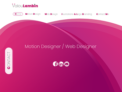 "Valou Lambin" online Portfolio adobe xd design interface gradientcolor illustrator motion designer portfolio ui web designer webdesign