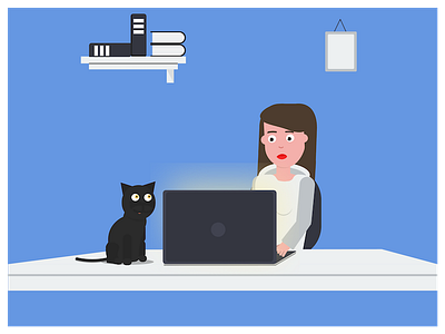 The Waiting after effects cat flashy color flashy design illustration illustrator motion motion design