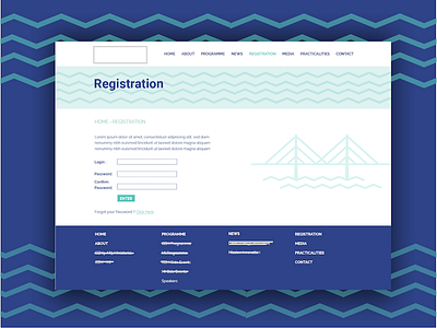 Event Website : Zoom on Registration Page adobe xd blue event eventregistration illustrator photoshop ui uidesign ux webdesign webdesigner