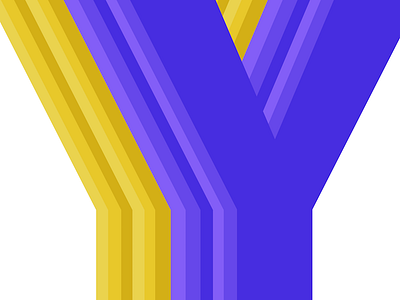 36 Days of Type - Letter Y 36daysoftype 36daysoftype y blue deep flatcolor flatdesign geometric illustration illustrator yellow