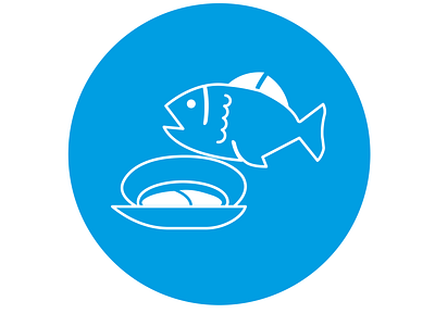 Category Icon - Seafood & Fishes blue category category icons fish graphicdesign illustration illustrator sea seafood shelf