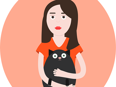 My squeezy Paka cat catlover graphic illustration illustrator woman