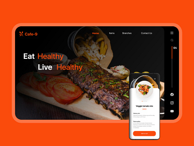 Restaurant Landing Page ad branding design typography ui ux