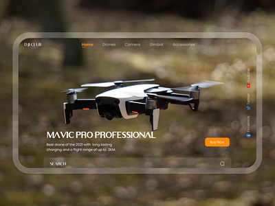 Drone app landing page ad design typography ui ux