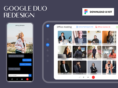 Google Duo Redesign ad branding design graphic design illustration logo typography ui ux vector