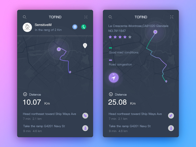 Daily Ui 020 Location Tracker by SensitiveM on Dribbble