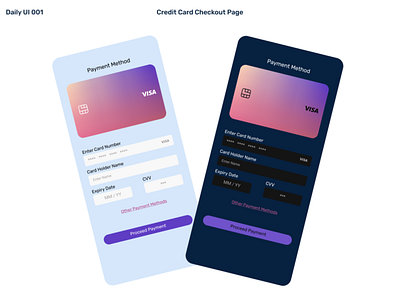 Credit Card Checkout Page graphic design ui