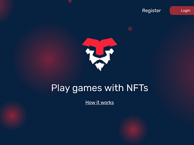NFT Game Landing Page ui