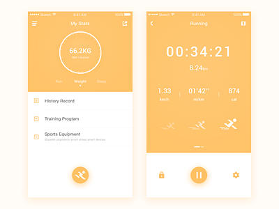 Running is good for our health app health run running sport ui