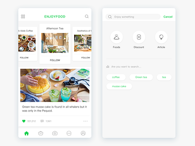 Enjoyfood App Design