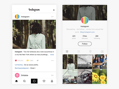 Instagram app redesign for iOS app design for instagram ios picture redesign ui