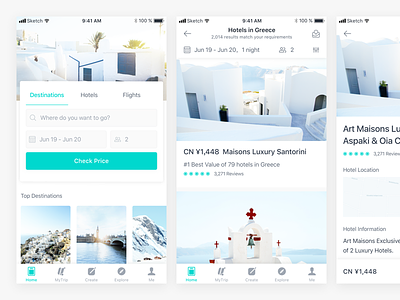 Travel App Concept app blue book diary filghts hotels icons ios ticket travel trip