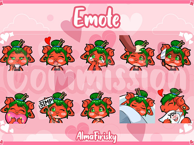 Chibi or Emote Commission by ViolaGrist chibi commission discord emote illustration twitch